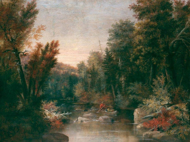 Fall Fisherman By Duncanson Robert Fine Art Print