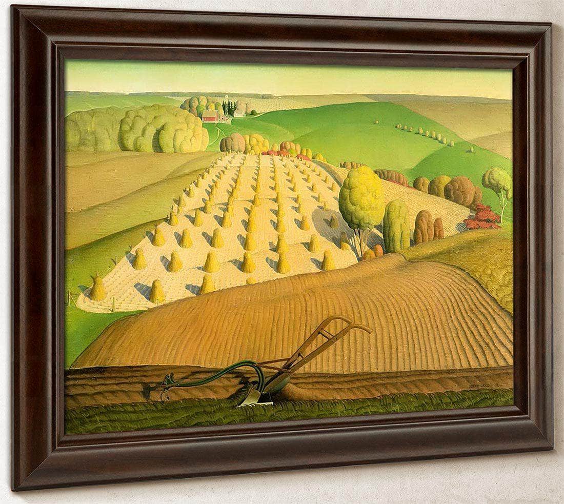 Fall Plowing By Grant Wood Fine Art Print