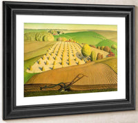 Fall Plowing By Grant Wood Fine Art Print
