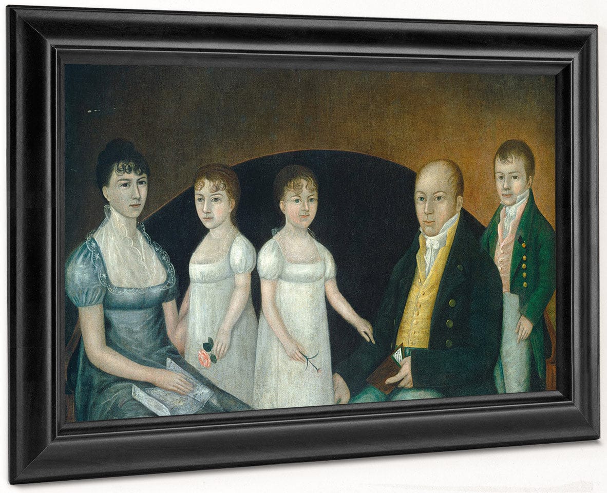 Family Group 1800 By Joshua Johnson Fine Art Print