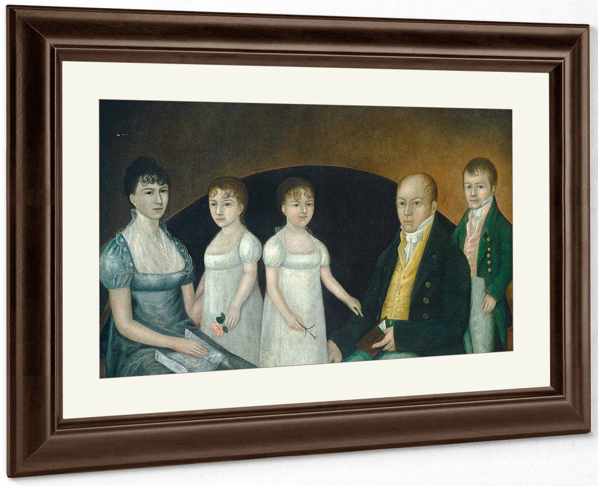 Family Group 1800 By Joshua Johnson Fine Art Print