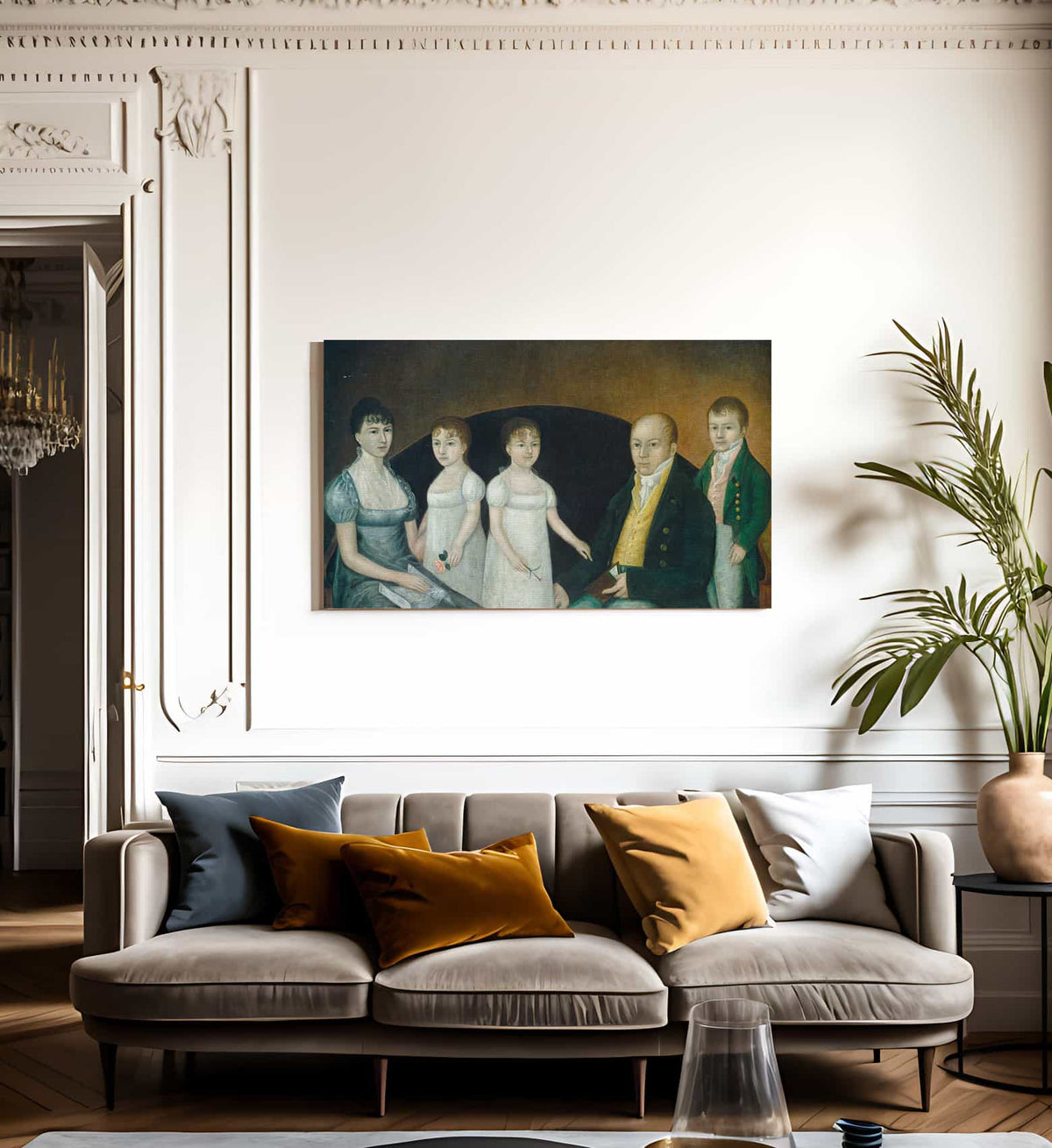 Family Group 1800 By Joshua Johnson Fine Art Print