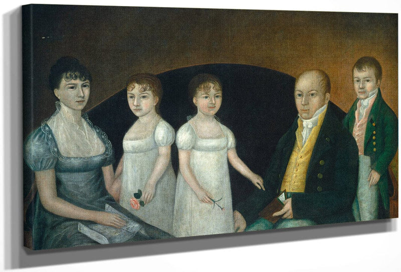 Family Group 1800 By Joshua Johnson Fine Art Print