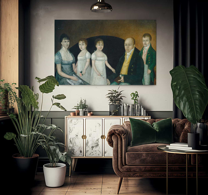Family Group 1800 By Joshua Johnson Fine Art Print