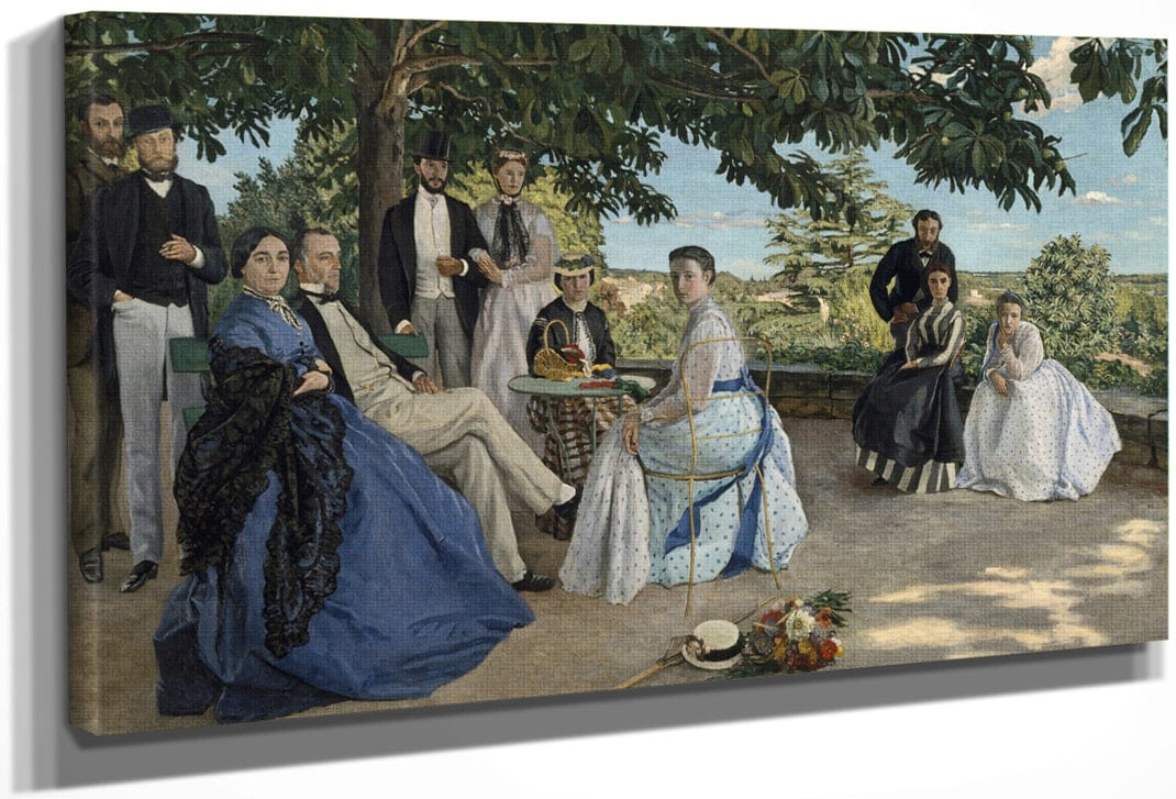 Family Reunion, 1867 By Frederic Bazille Fine Art Print