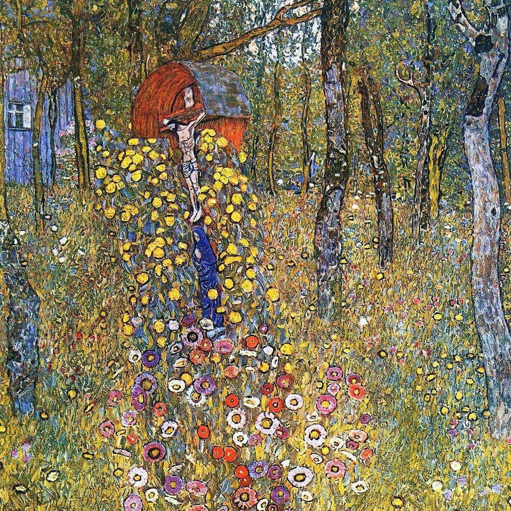 Farm Garden With Crucifix Painting Gustav Klimt Canvas Art Fine Art Print