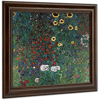 Farm Garden With Sunflowers 1907 By Gustav Klimt Fine Art Print