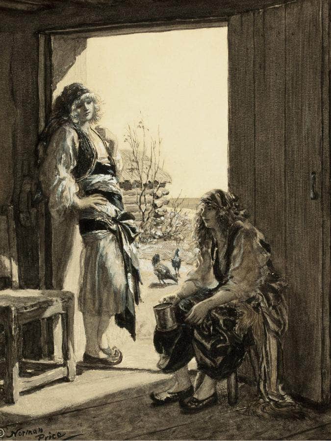 Farm Girls By Norman Mills Price Fine Art Print