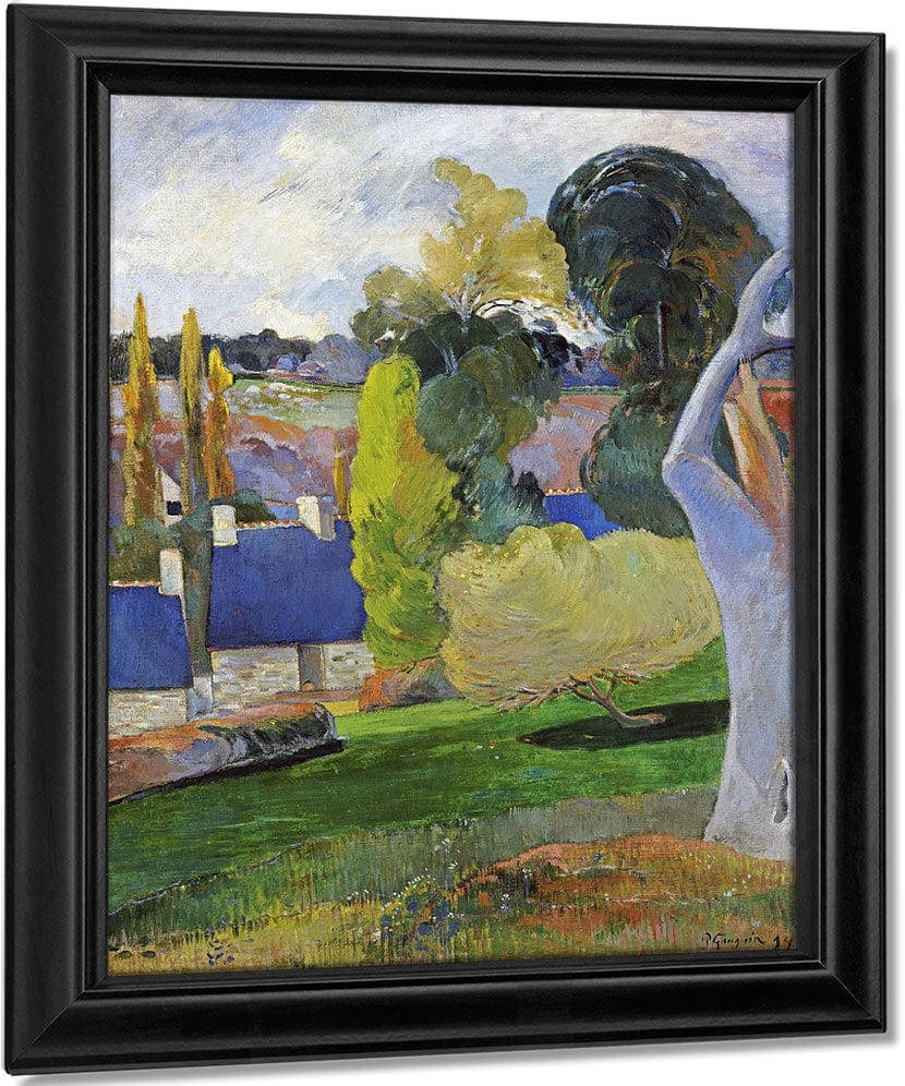 Farm In Brittany Ii By Eugene Henri Paul Gauguin Fine Art Print