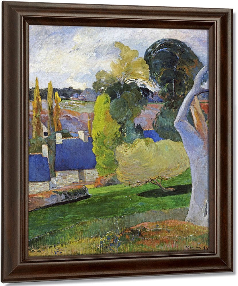 Farm In Brittany Ii By Eugene Henri Paul Gauguin Fine Art Print
