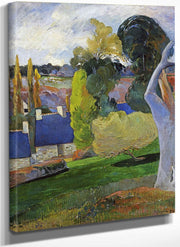 Farm In Brittany Ii By Eugene Henri Paul Gauguin Fine Art Print