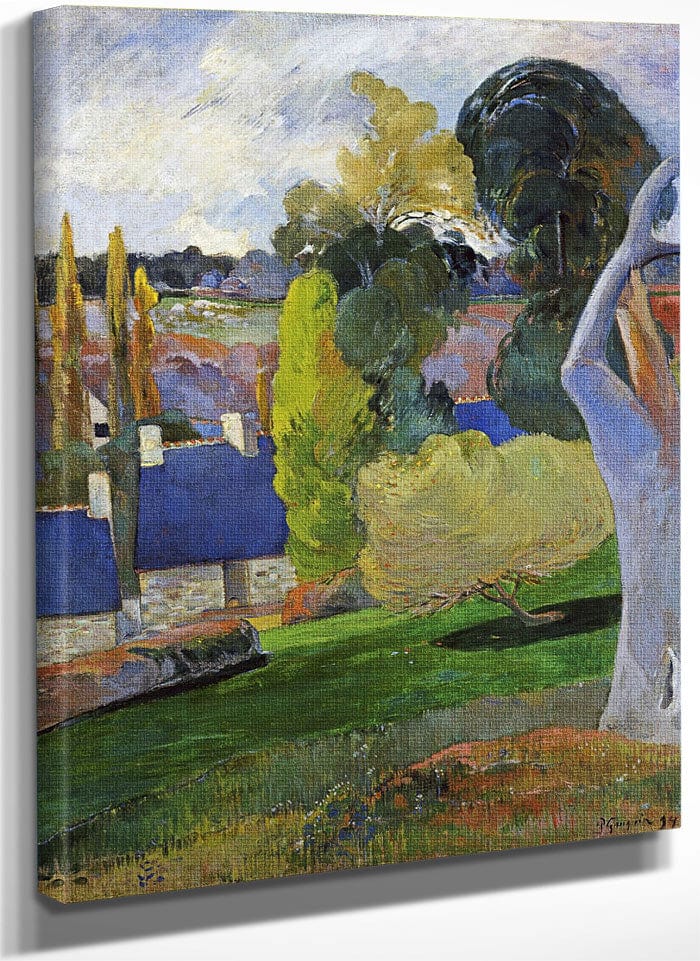 Farm In Brittany Ii By Eugene Henri Paul Gauguin Fine Art Print