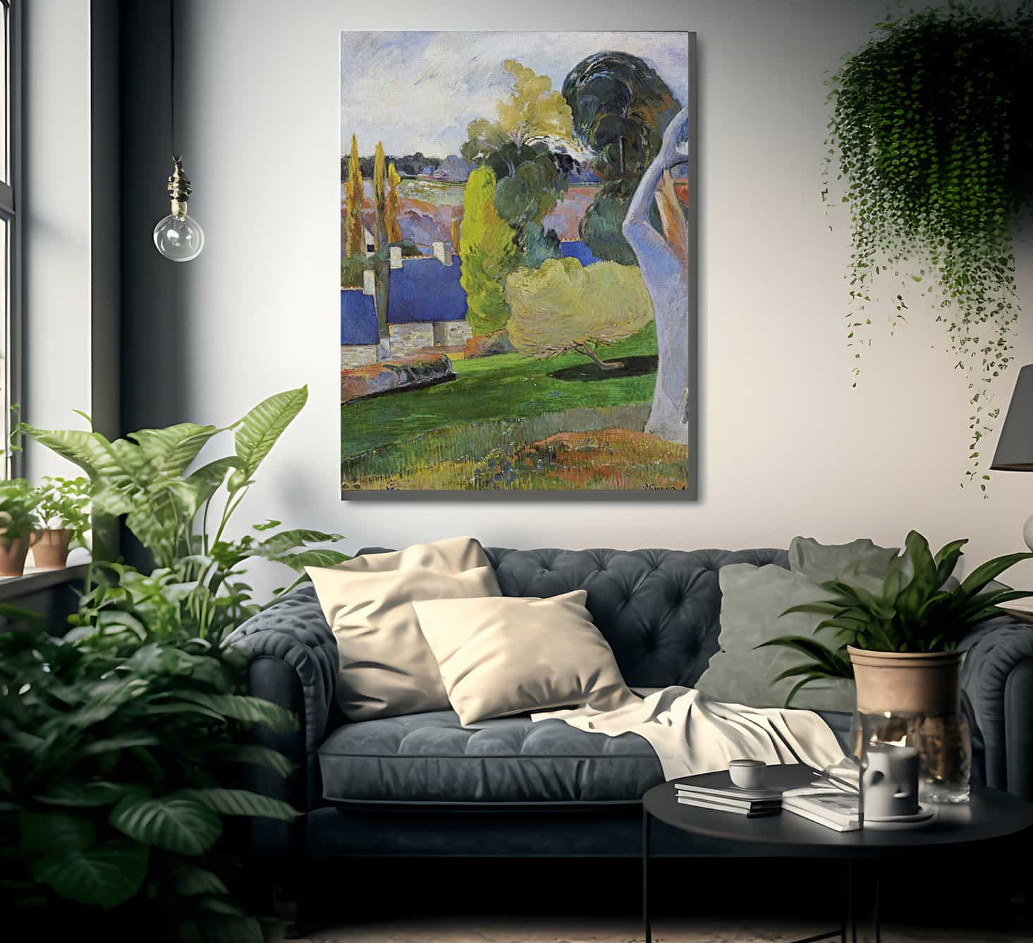 Farm In Brittany Ii By Eugene Henri Paul Gauguin Fine Art Print