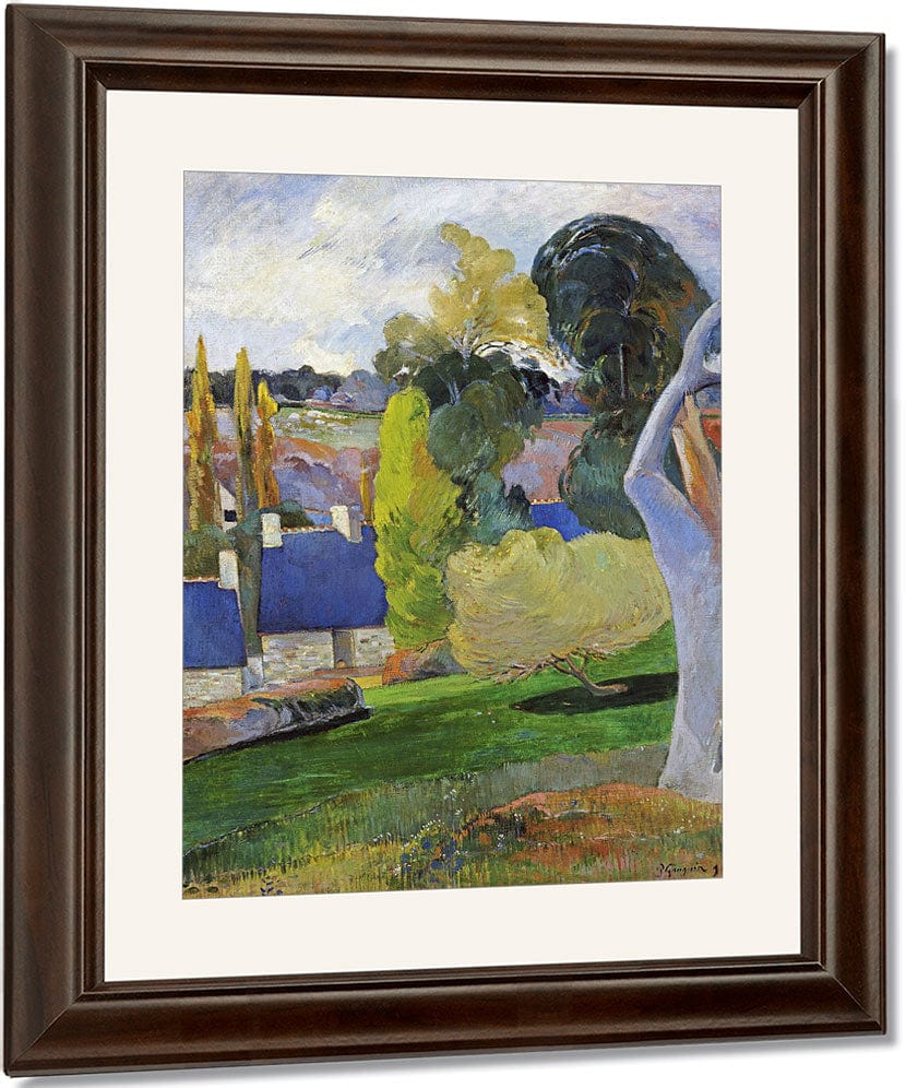 Farm In Brittany Ii By Eugene Henri Paul Gauguin Fine Art Print