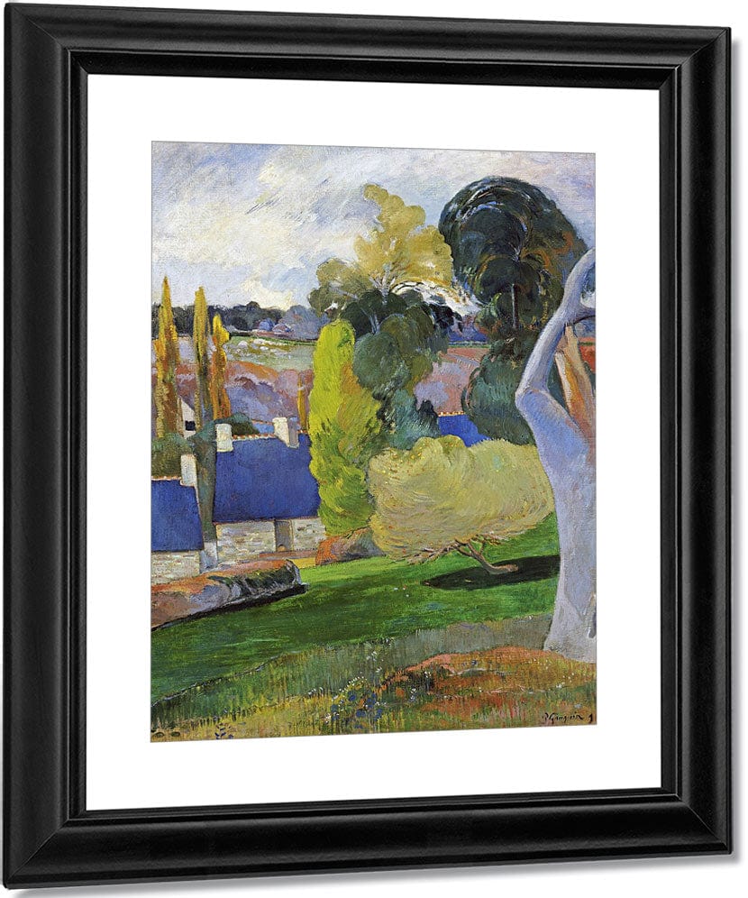 Farm In Brittany Ii By Eugene Henri Paul Gauguin Fine Art Print