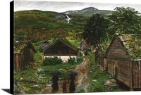 Farmstead In Jolster Nicolai Astrup Reproduction Fine Art Print