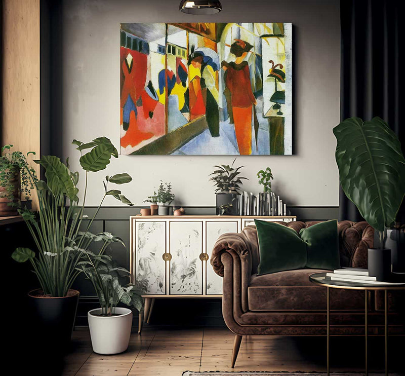 Fashion Shop By August Macke Fine Art Print