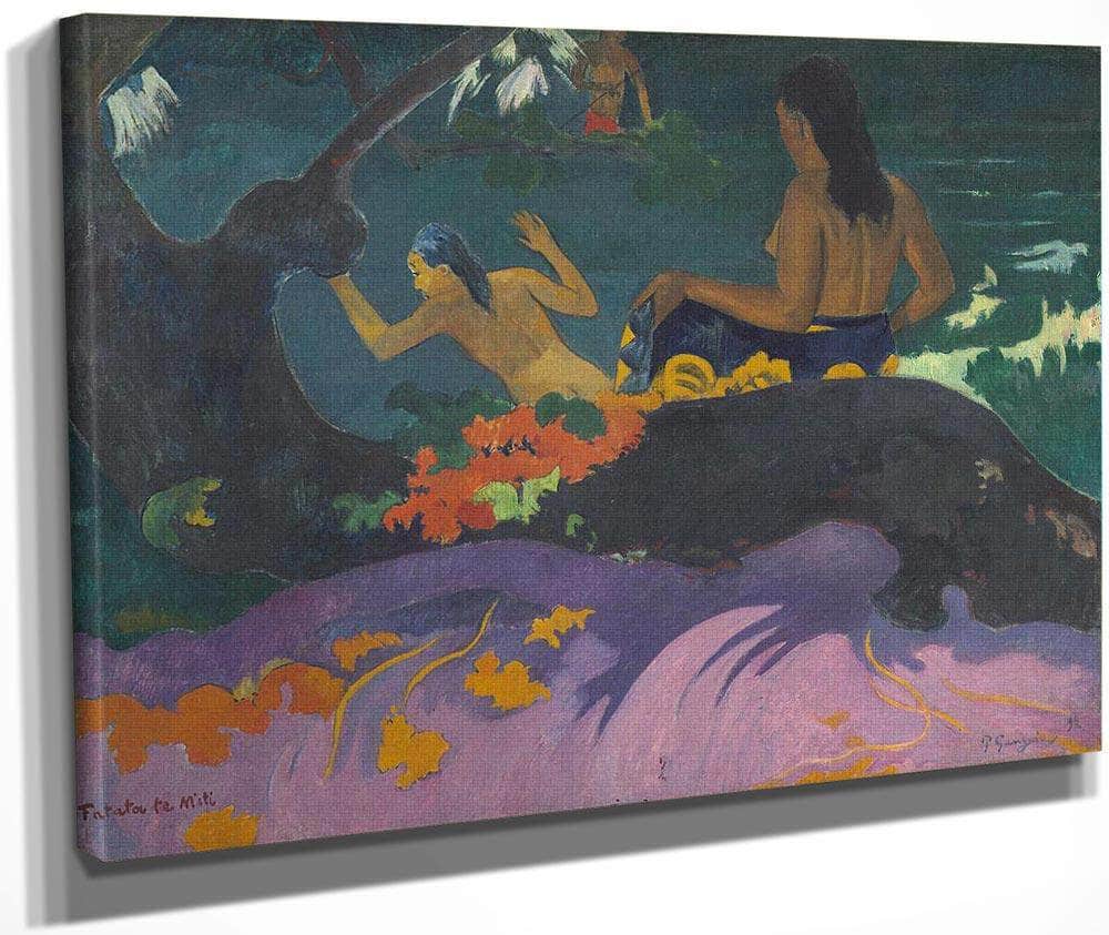 Fatata Te Miti By The Sea By Paul Gauguin Fine Art Print