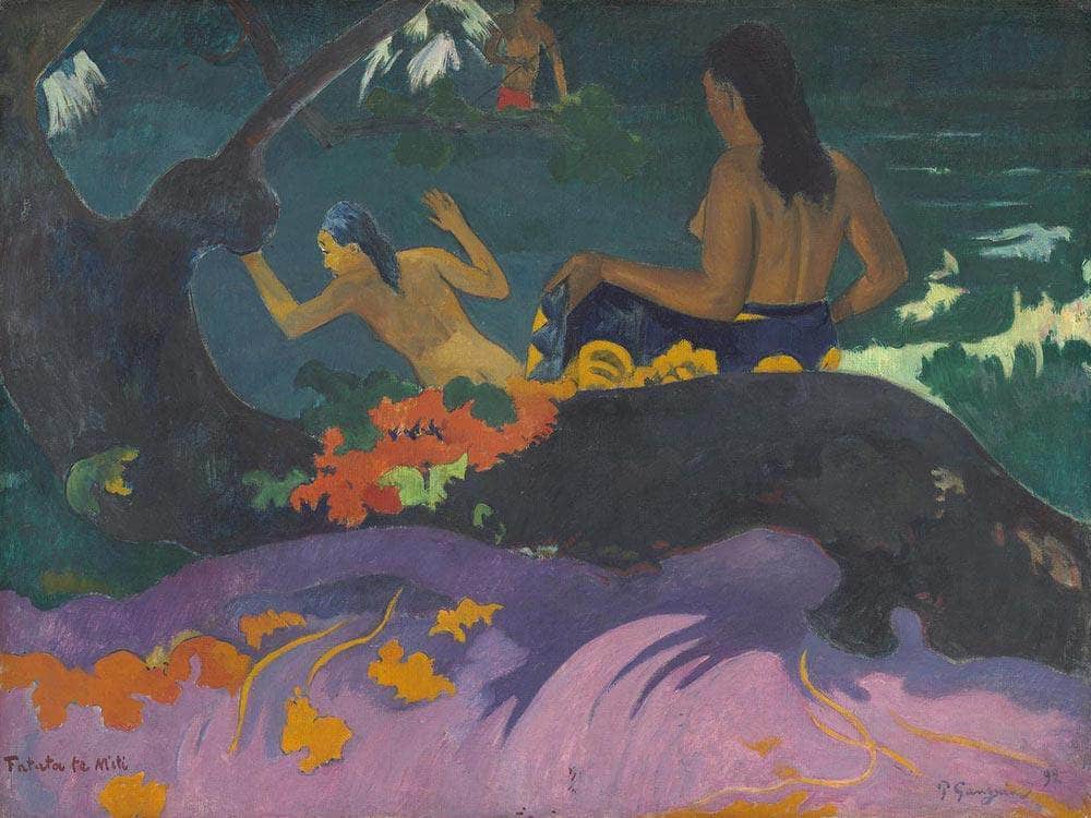 Fatata Te Miti By The Sea By Paul Gauguin Fine Art Print
