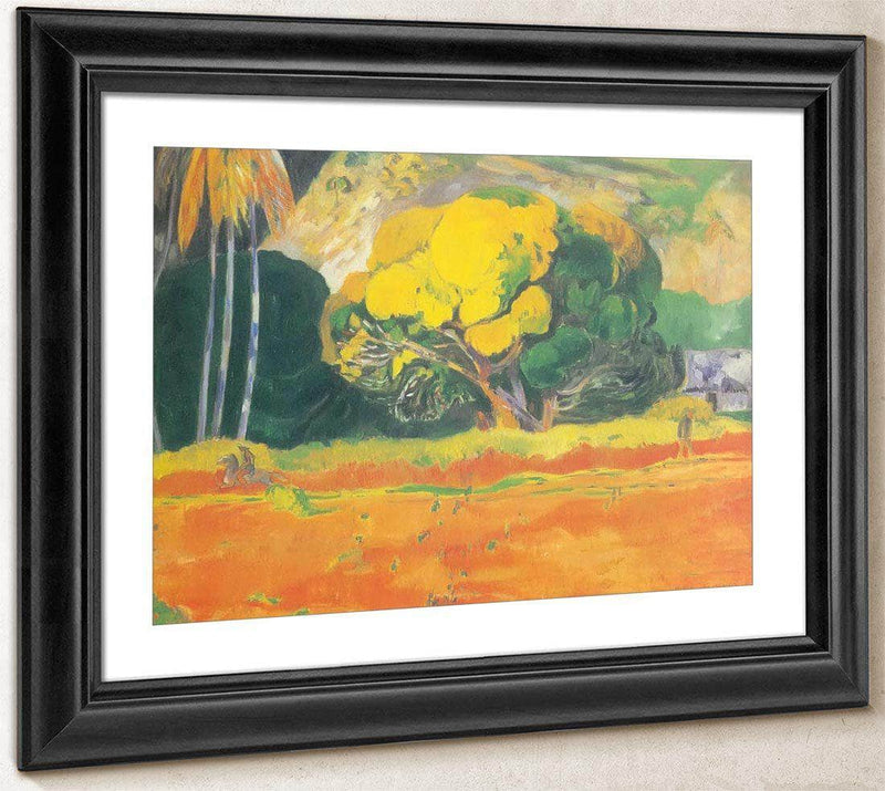 Fatata Te Moua( At Foot Of The Mountain ) Or The Big Tree By Paul Gauguin Fine Art Print