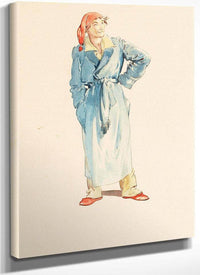 Father Santa Claus By Everett Shinn Fine Art Print