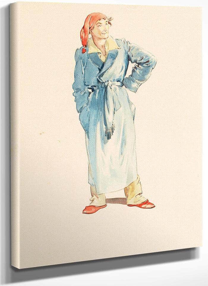 Father Santa Claus By Everett Shinn Fine Art Print