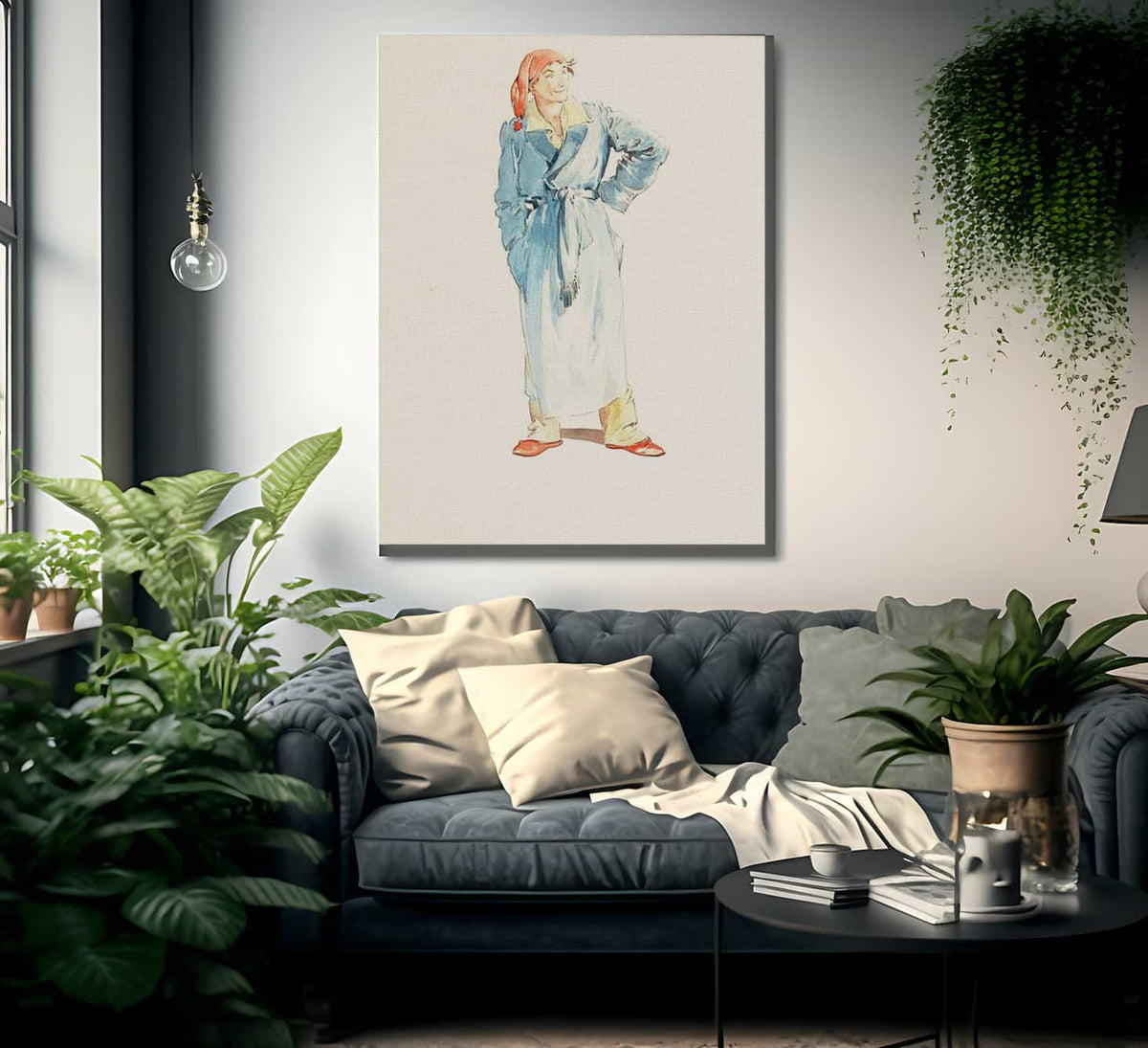 Father Santa Claus By Everett Shinn Fine Art Print