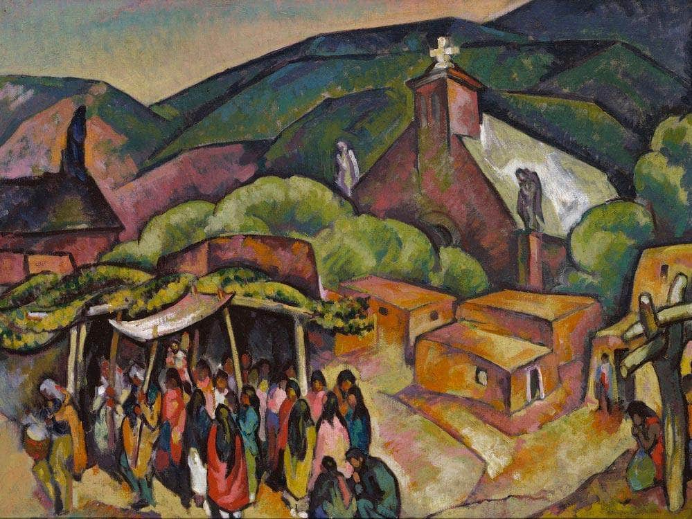 Feast Day  San Juan Pueblo Fine Art Print