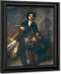 Feather Duster Boy By Eastman Johnson Fine Art Print