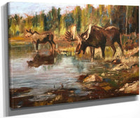 Feeding Time By Carl Rungius Fine Art Print