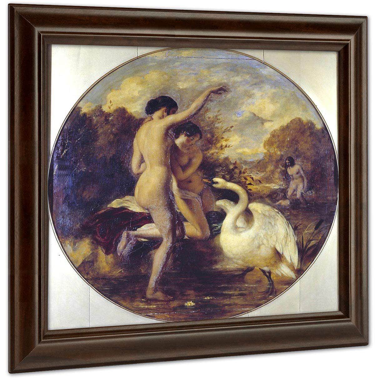 Female Bathers Surprised By A Swan By William Etty Fine Art Print