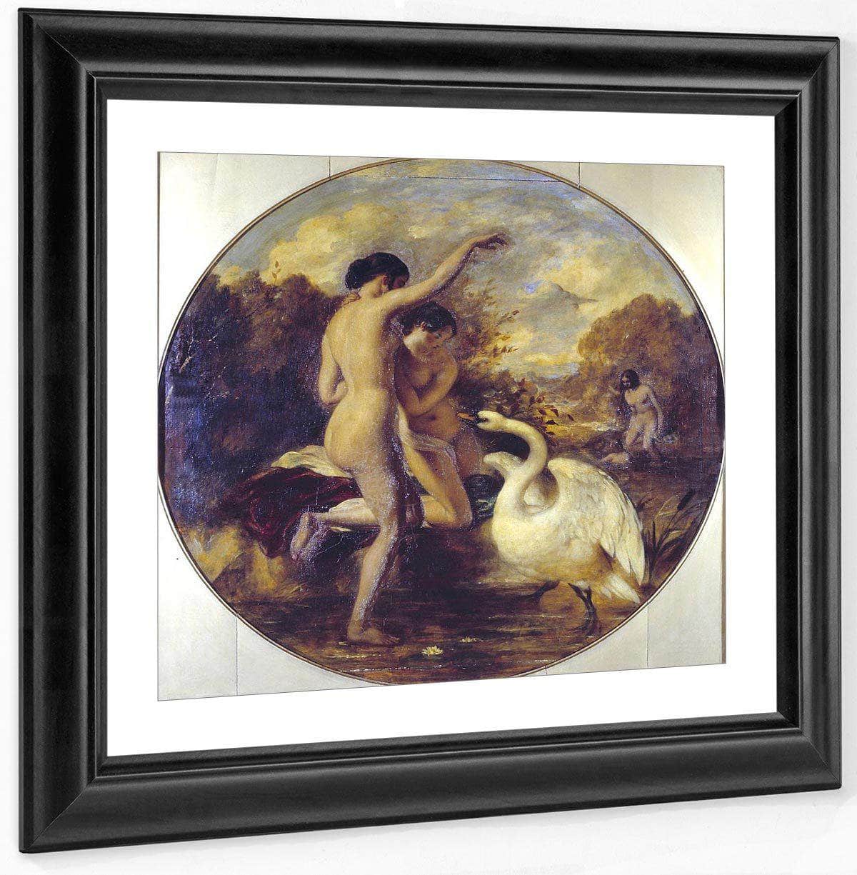 Female Bathers Surprised By A Swan By William Etty Fine Art Print