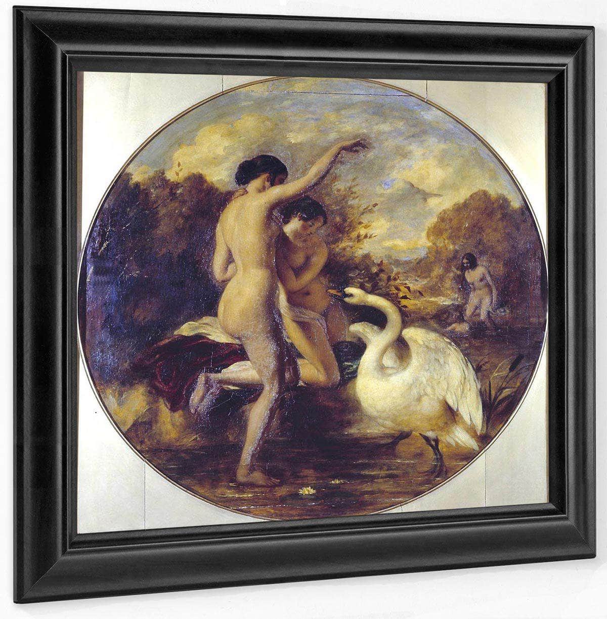 Female Bathers Surprised By A Swan By William Etty Fine Art Print