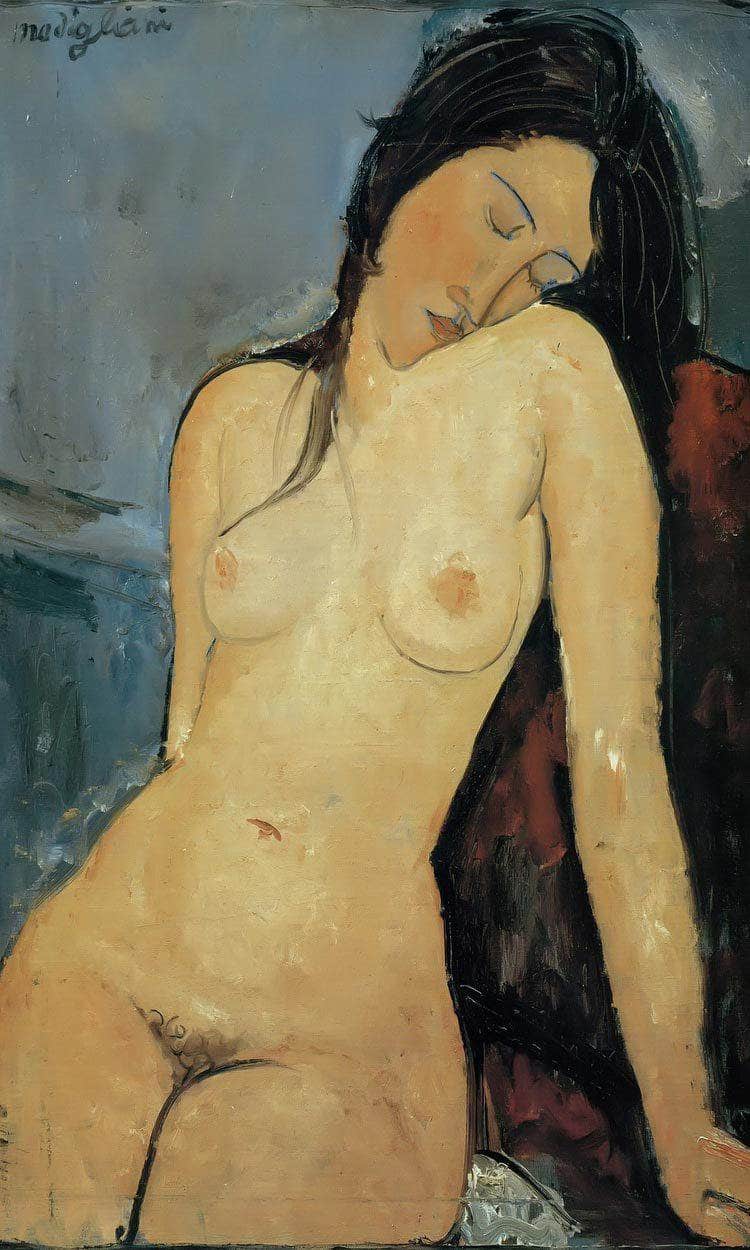 Female Nude 1916 By Amedeo Modigliani Fine Art Print