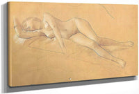 Female Nude Lying Down By Gustav Klimt Fine Art Print