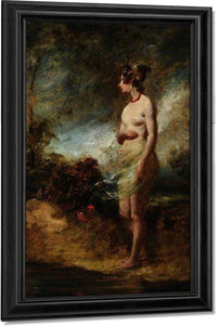 Female Nude Standing In The Open By William Etty Fine Art Print