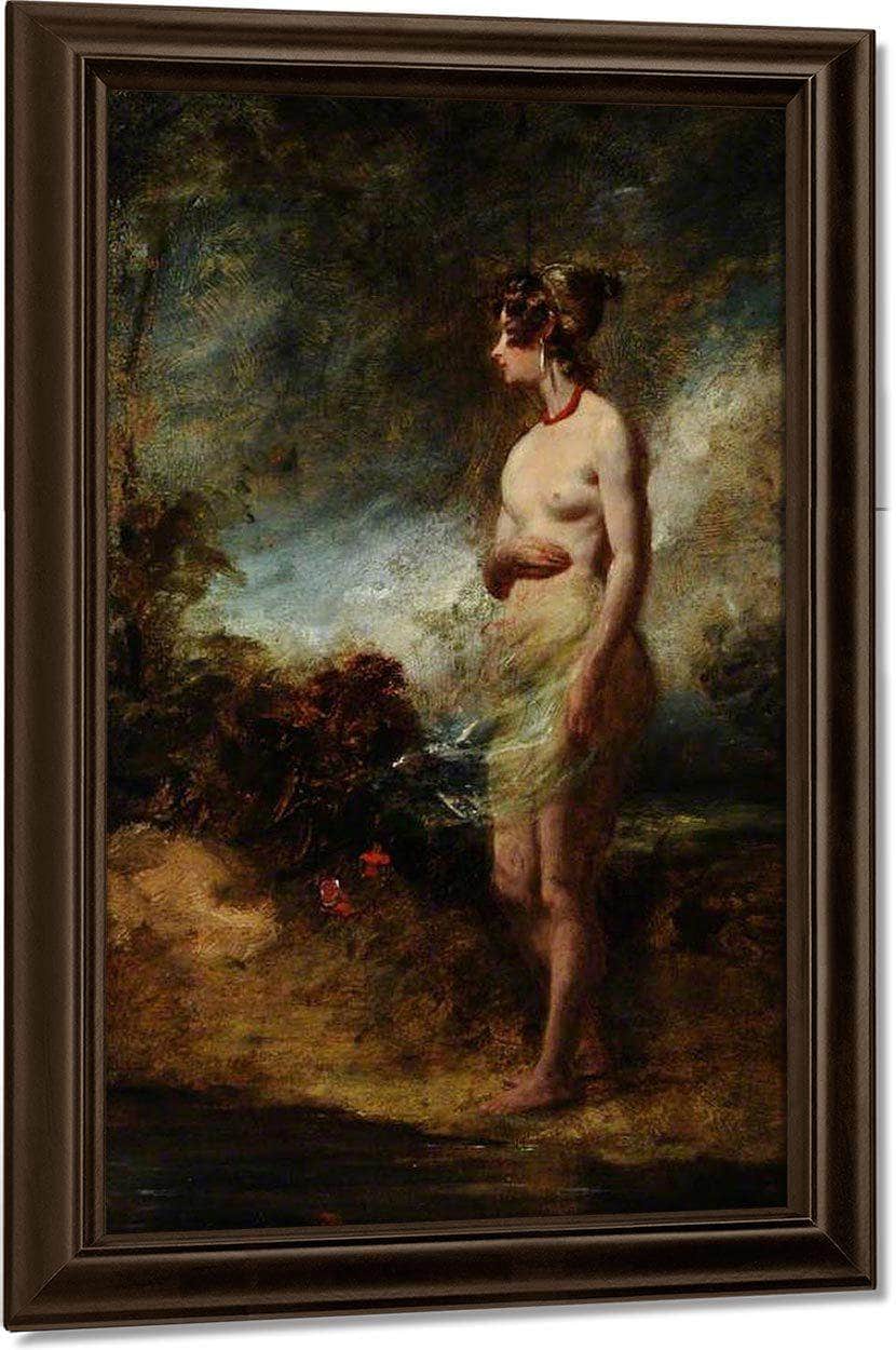 Female Nude Standing In The Open By William Etty Fine Art Print