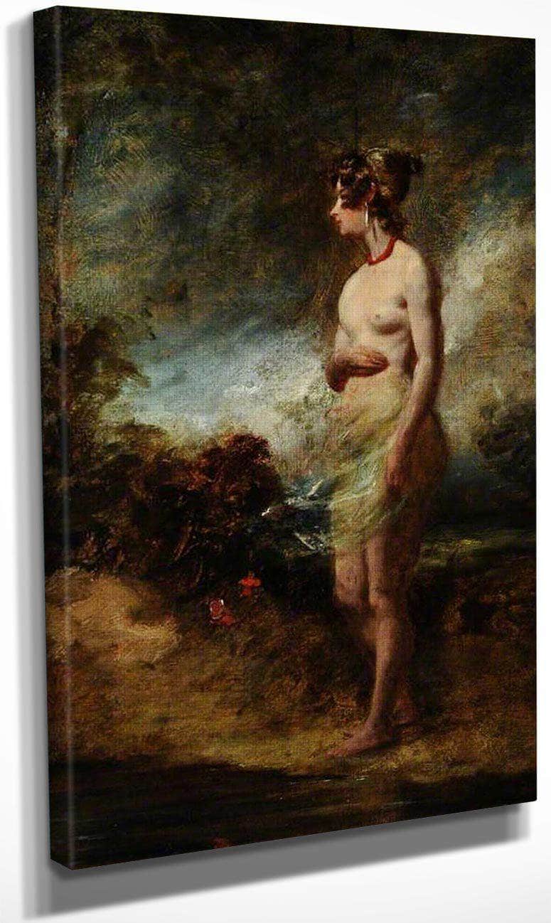 Female Nude Standing In The Open By William Etty Fine Art Print