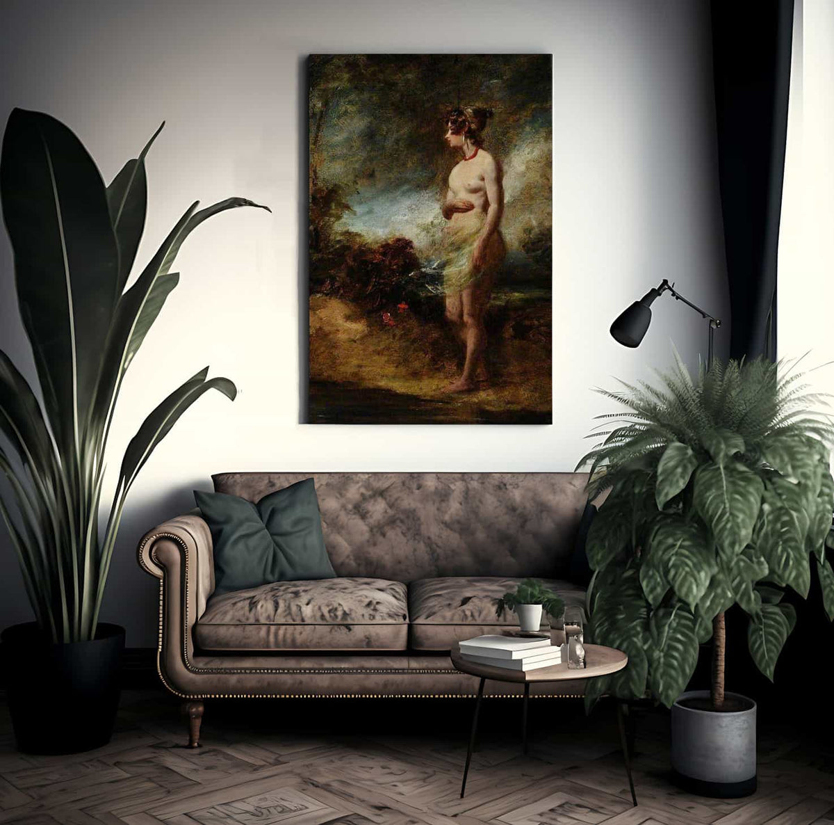 Female Nude Standing In The Open By William Etty Fine Art Print