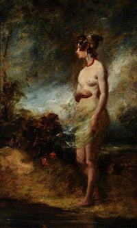 Female Nude Standing In The Open By William Etty Fine Art Print