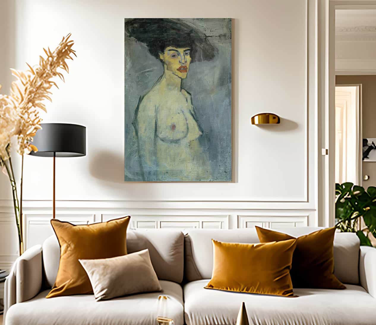 Female Nude With Hat1907 By Amedeo Modigliani Fine Art Print