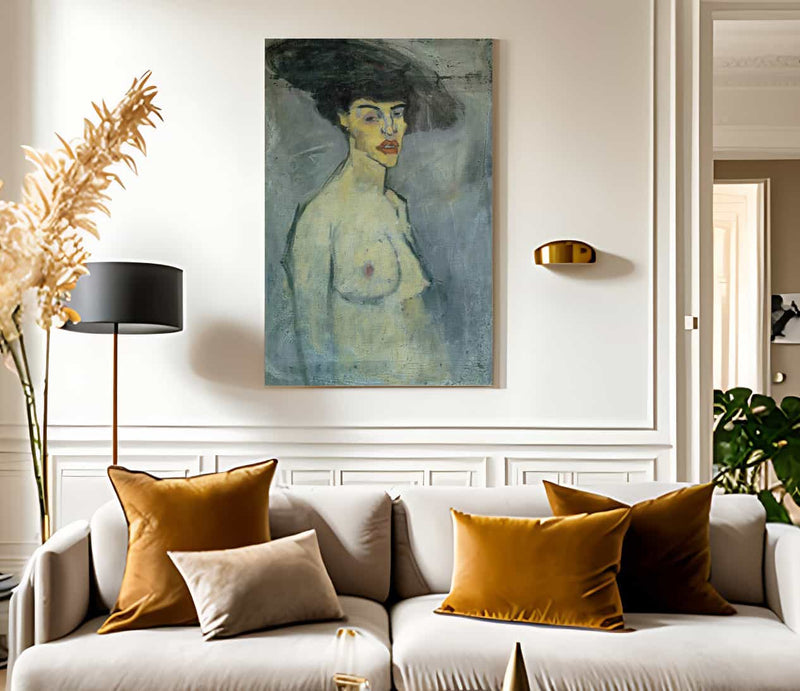 Female Nude With Hat1907 By Amedeo Modigliani Fine Art Print