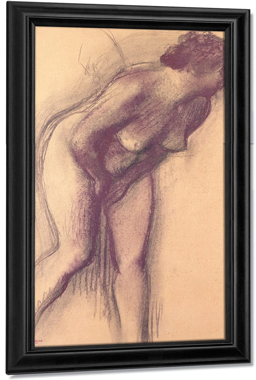 Female Standing Nude By Edgar Degas Fine Art Print