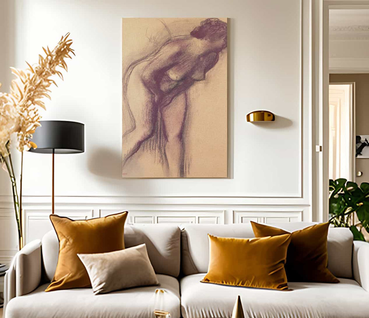 Female Standing Nude By Edgar Degas Fine Art Print