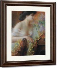 Femme Au Bouquet De Lilas By Enjolras Delphin Fine Art Print