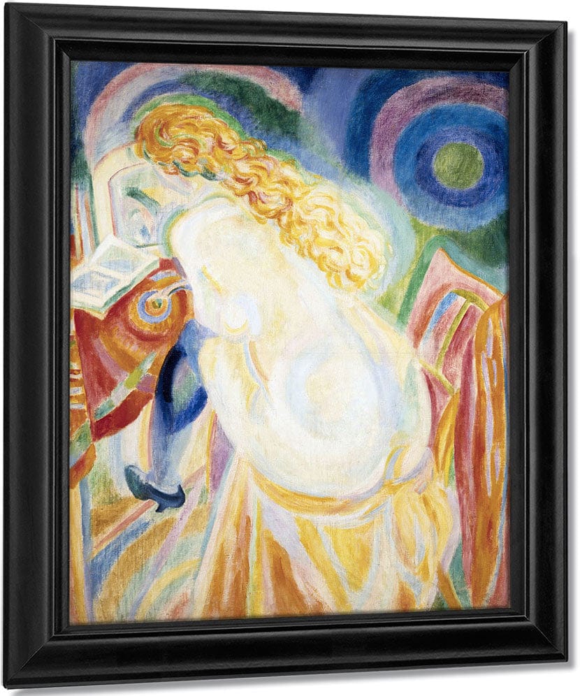Femme Nue Lisant (Female Nude Reading) By Robert Delaunay Fine Art Print