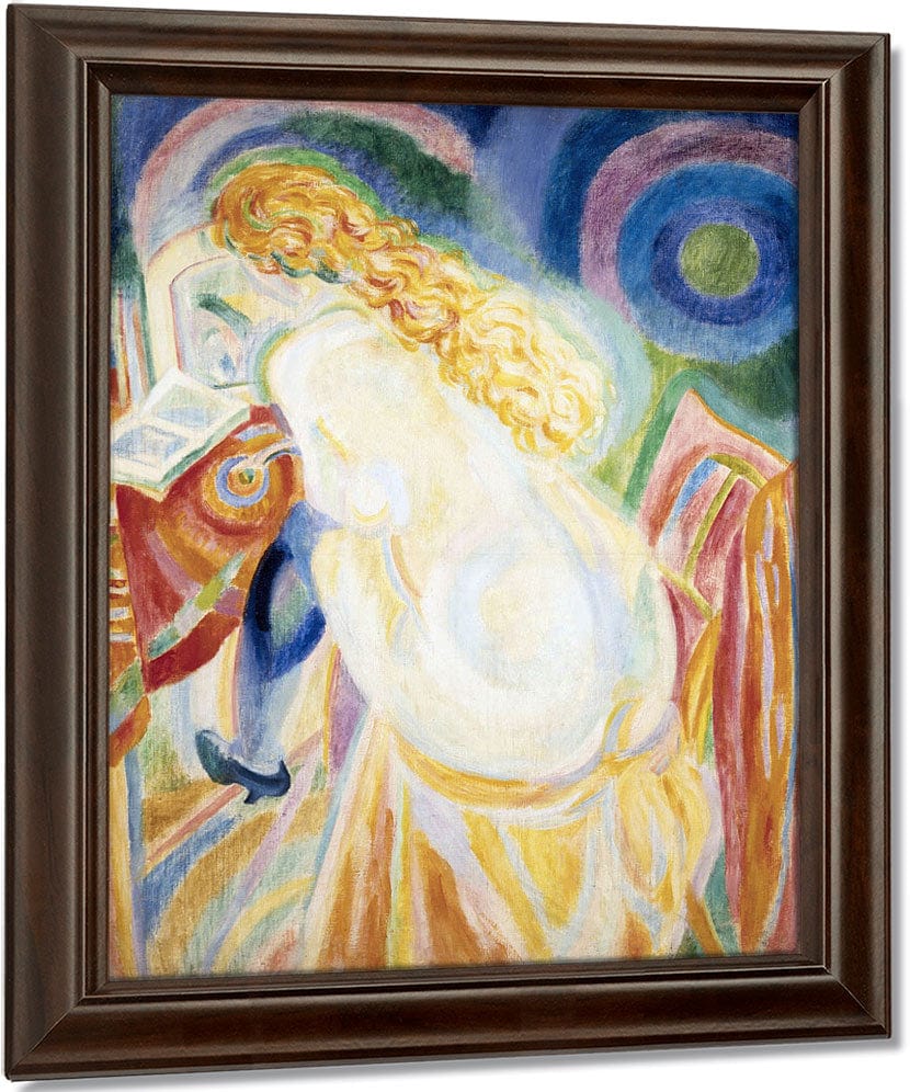 Femme Nue Lisant (Female Nude Reading) By Robert Delaunay Fine Art Print