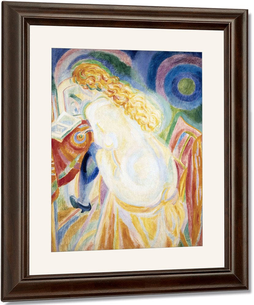 Femme Nue Lisant (Female Nude Reading) By Robert Delaunay Fine Art Print