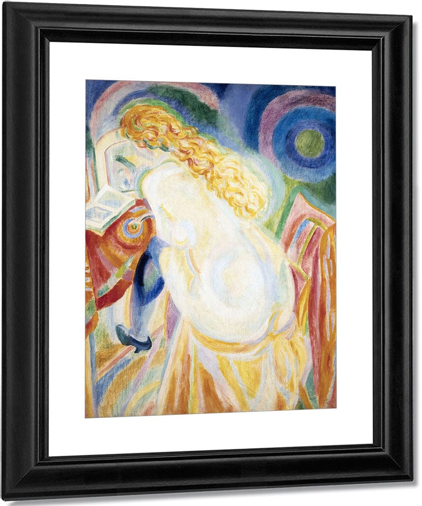 Femme Nue Lisant (Female Nude Reading) By Robert Delaunay Fine Art Print