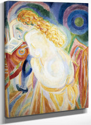Femme Nue Lisant (Female Nude Reading) By Robert Delaunay Fine Art Print